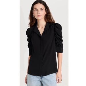 NWT Frame Gillian short sleeve blouse